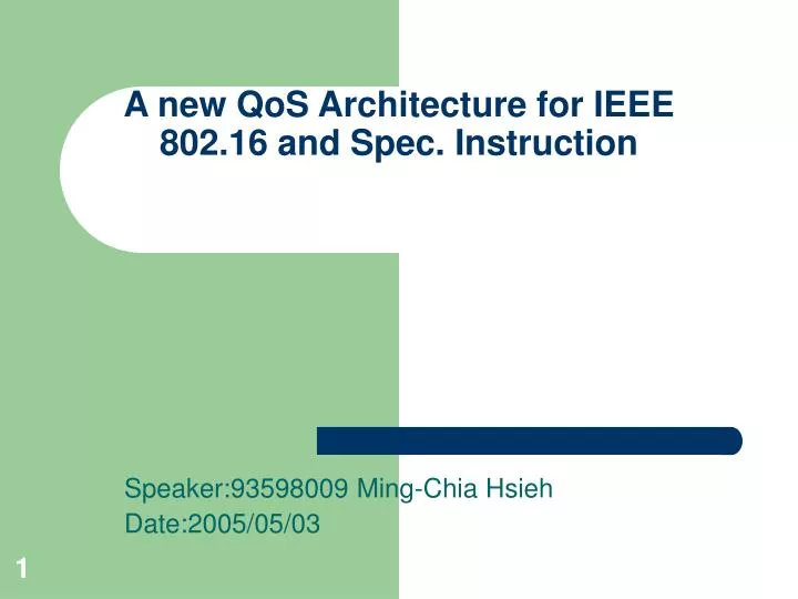 a new qos architecture for ieee 802 16 and spec instruction