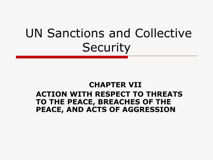 un sanctions and collective security