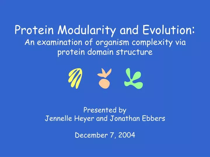 protein modularity and evolution an examination of organism complexity via protein domain structure