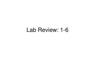 Lab Review: 1-6