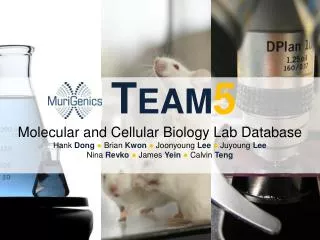 Team 5 Molecular and Cellular Biology Lab Database