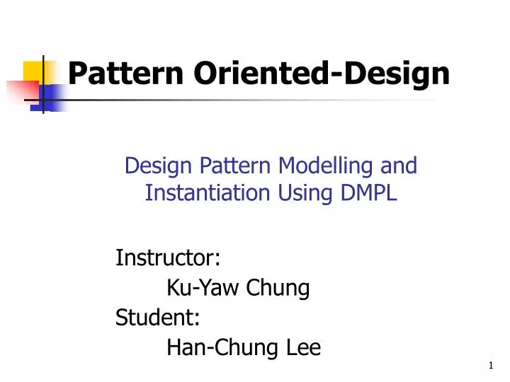 design pattern modelling and instantiation using dmpl