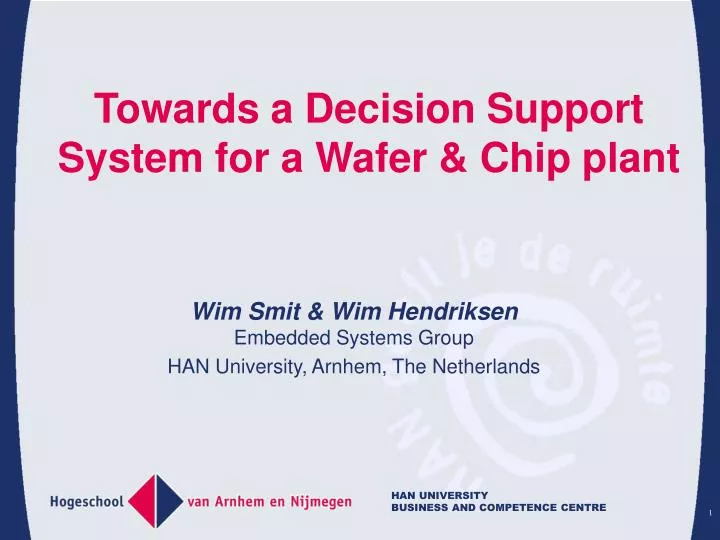 towards a decision support system for a wafer chip plant