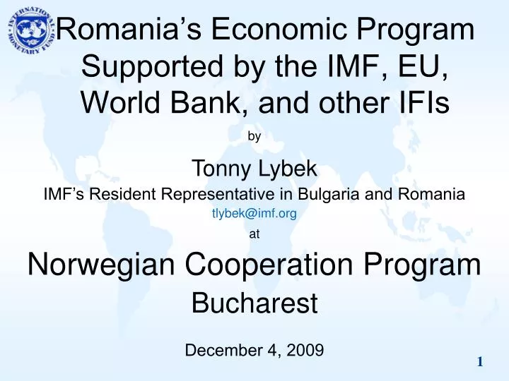 romania s economic program supported by the imf eu world bank and other ifis
