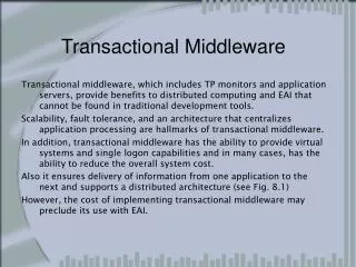 Transactional Middleware