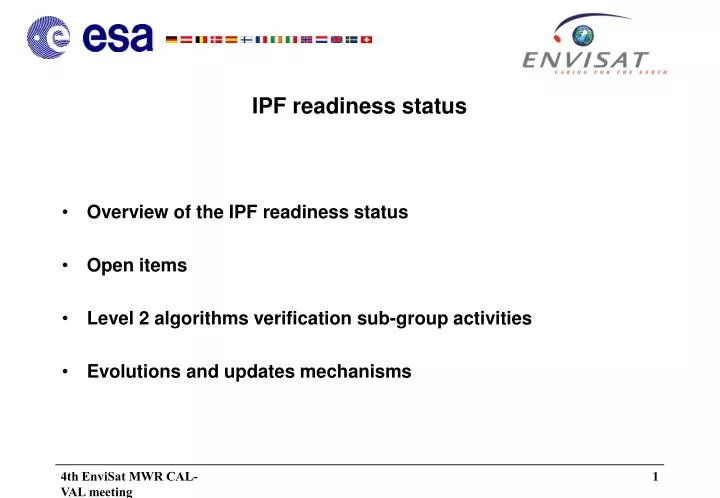 ipf readiness status