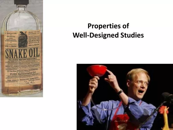 properties of well designed studies