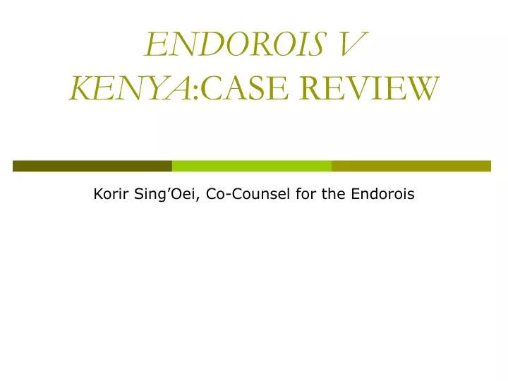 endorois v kenya case review