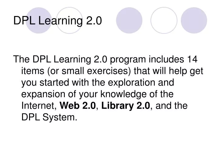dpl learning 2 0