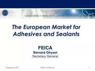 The European Market for Adhesives and Sealants