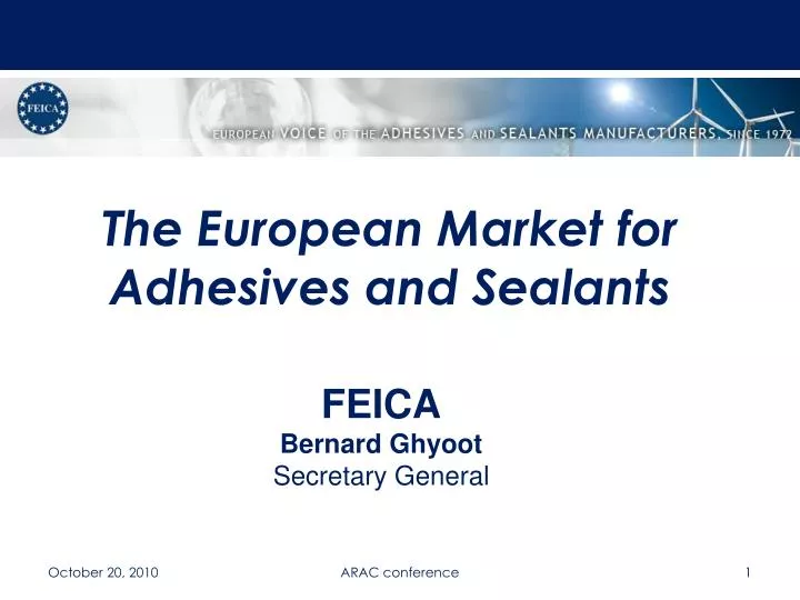 the european market for adhesives and sealants