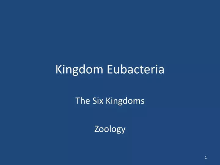 kingdom eubacteria