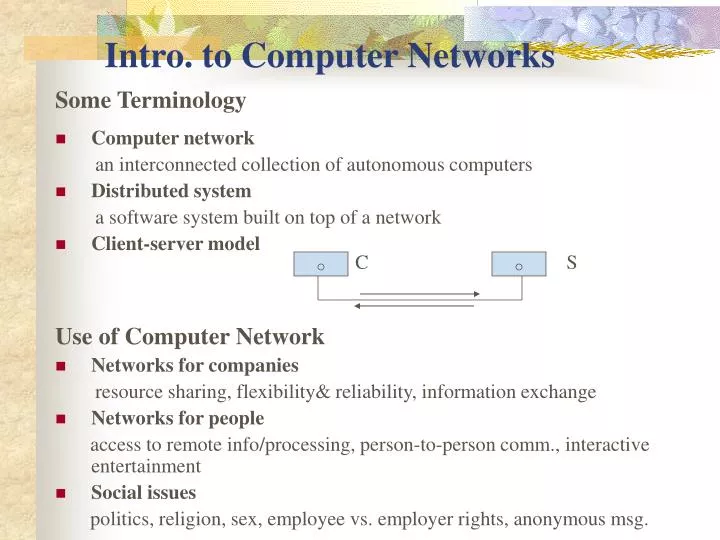 intro to computer networks