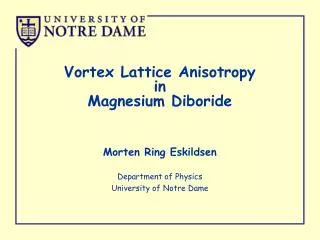 Vortex Lattice Anisotropy in Magnesium Diboride