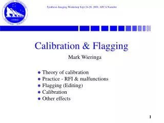 Calibration &amp; Flagging