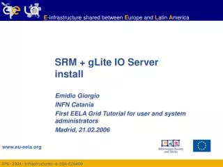 SRM + gLite IO Server install