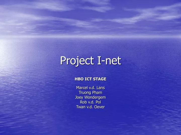 project i net
