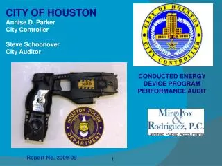 CONDUCTED ENERGY DEVICE PROGRAM PERFORMANCE AUDIT