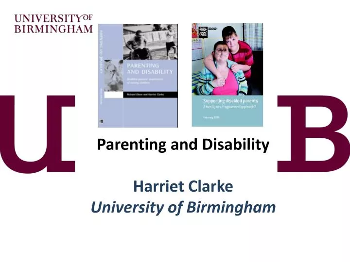 parenting and disability harriet clarke university of birmingham