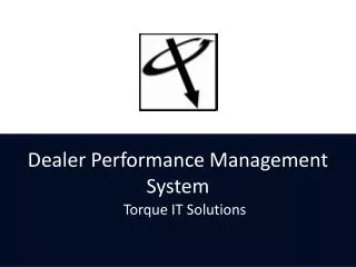 Dealer Performance Management System