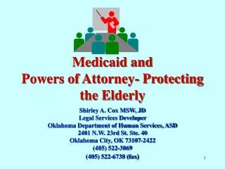 Medicaid and Powers of Attorney- Protecting the Elderly
