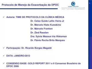protocolo de manejo da exacerba o da dpoc