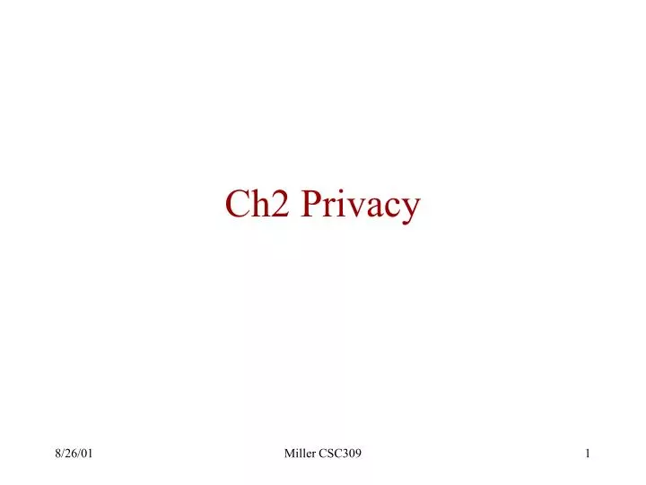 ch2 privacy