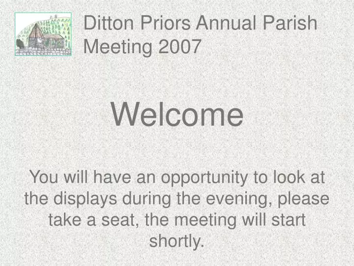 ditton priors annual parish meeting 2007