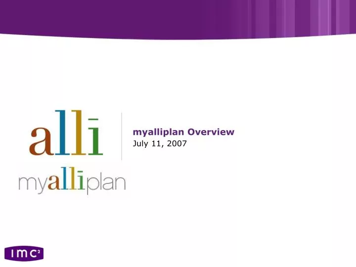 myalliplan overview