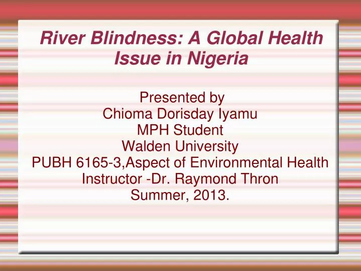river blindness a global health issue in nigeria