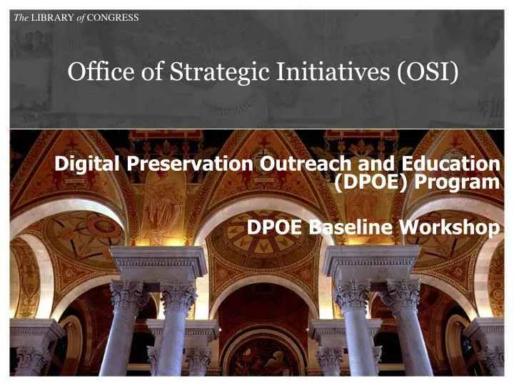 office of strategic initiatives osi