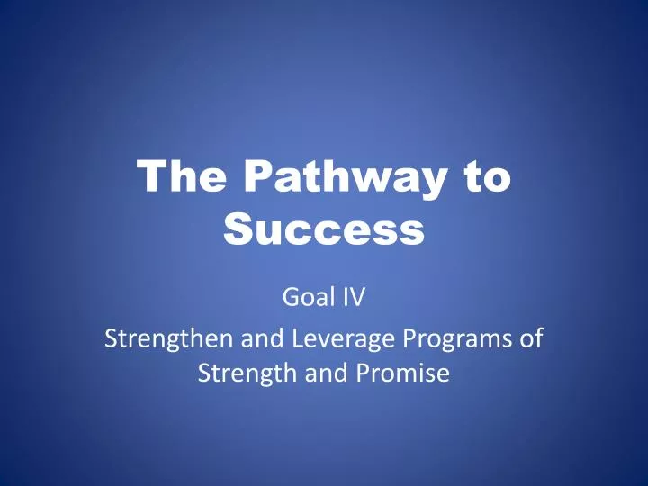the pathway to success