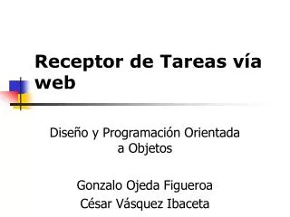 receptor de tareas v a web