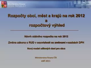 ministerstvo financ r z 2011