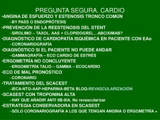 pregunta segura cardio