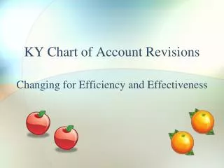 KY Chart of Account Revisions