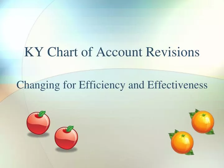 ky chart of account revisions