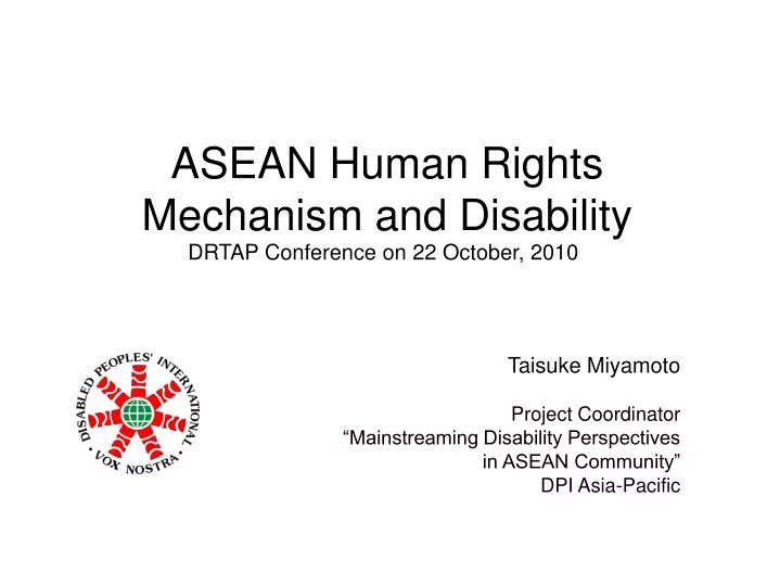 asean human rights mechanism and disability