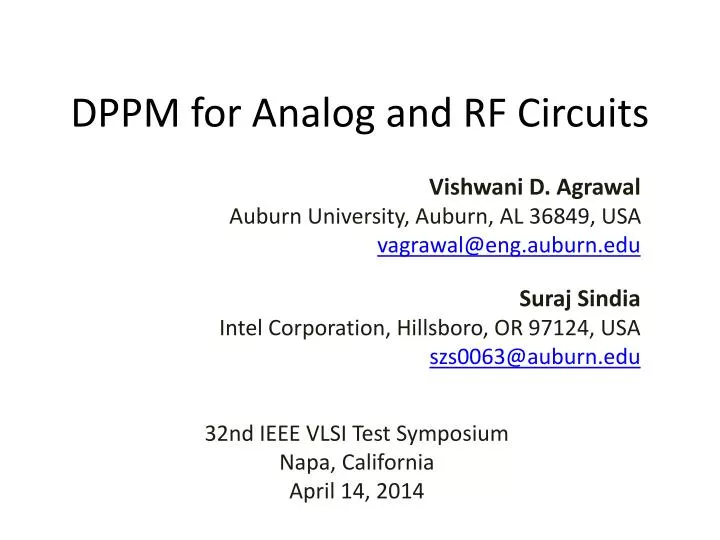 dppm for analog and rf circuits