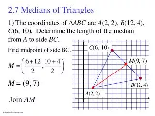 2.7 Medians of Triangles