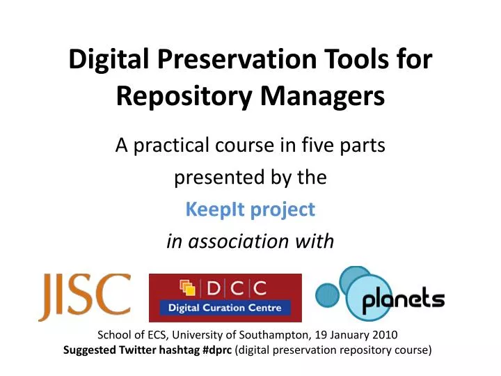 digital preservation tools for repository managers