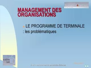 management des organisations