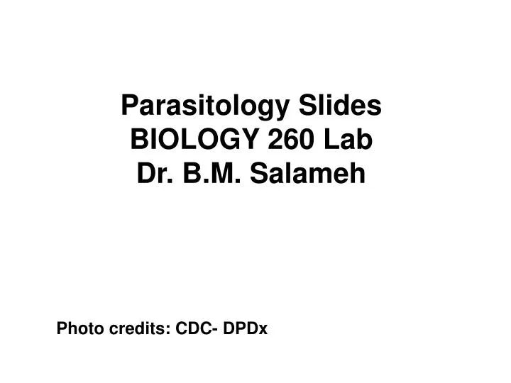 parasitology slides biology 260 lab dr b m salameh
