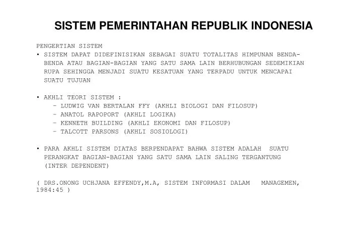 sistem pemerintahan republik indonesia