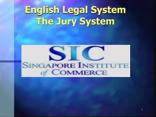 English Legal System The Jury System