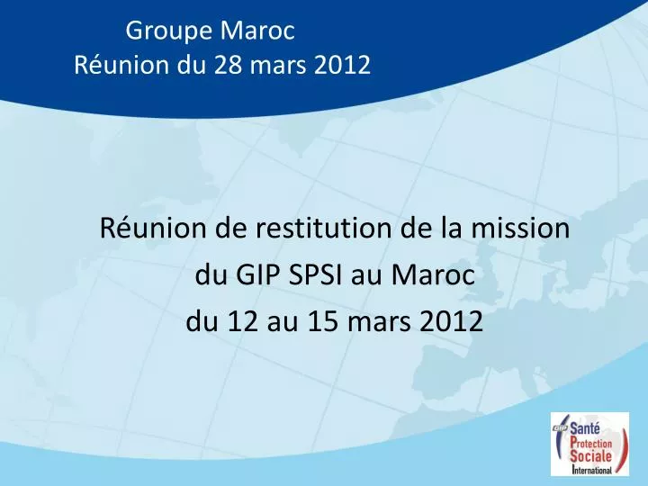 groupe maroc r union du 28 mars 2012