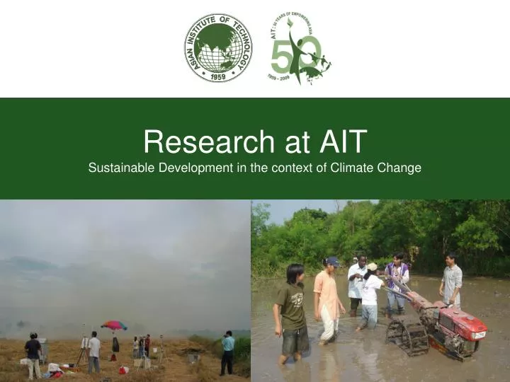 research at ait sustainable development in the context of climate change