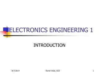 ELECTRONICS ENGINEERING 1