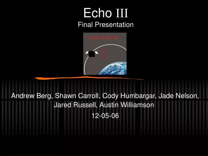 echo final presentation