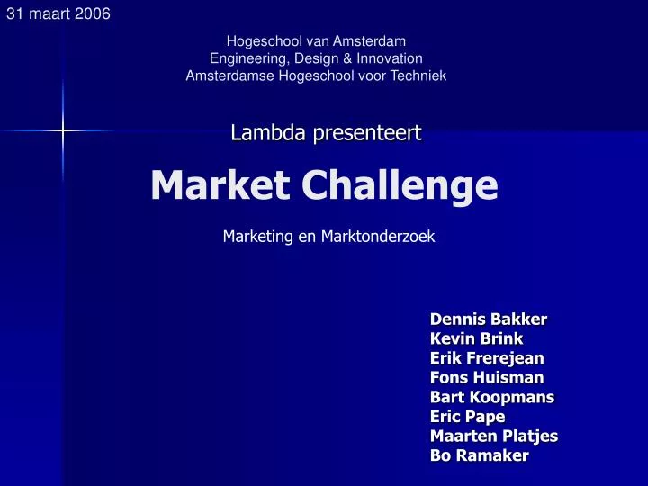 market challenge